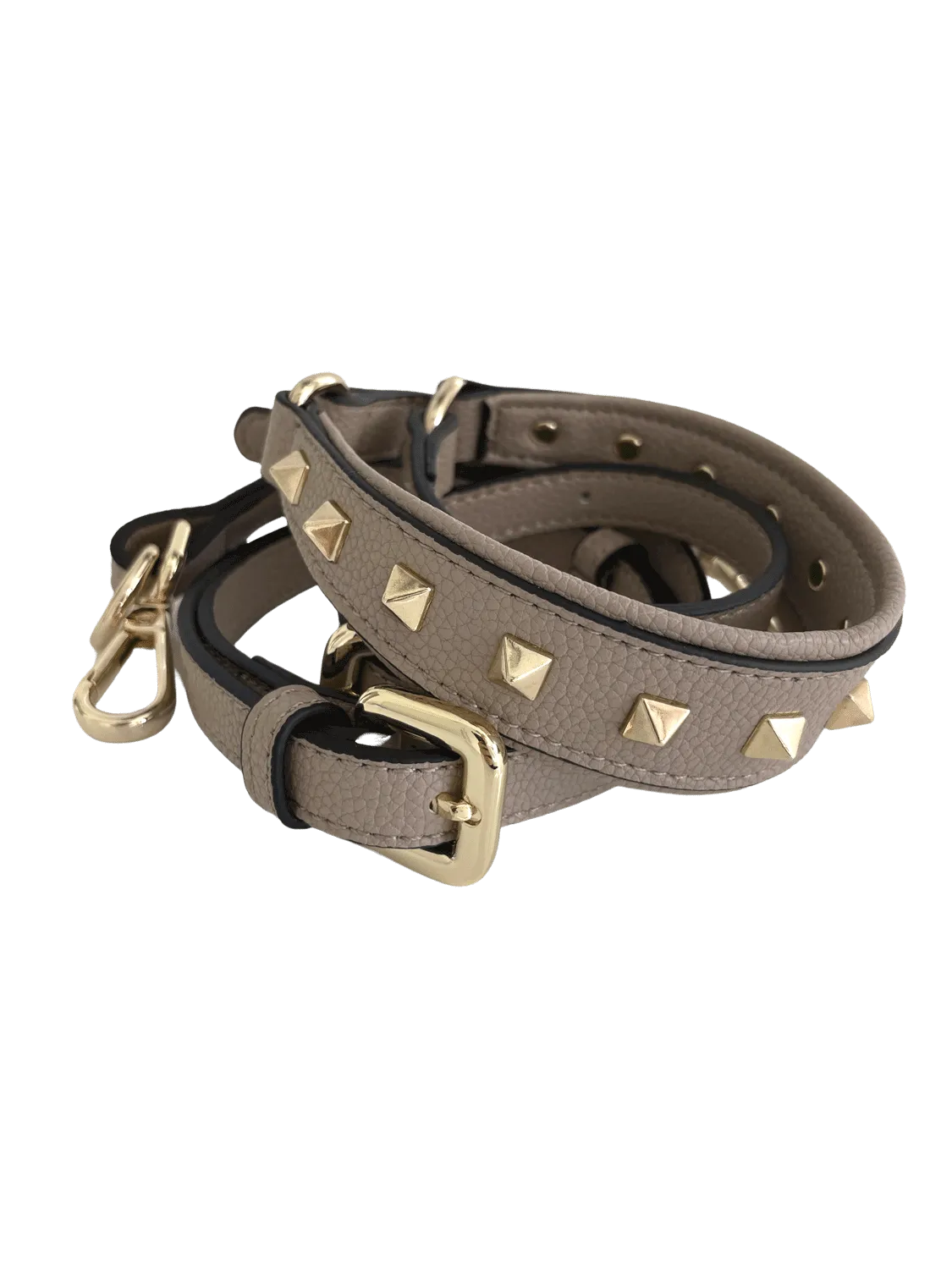 Stella Studded Bag Strap - Taupe