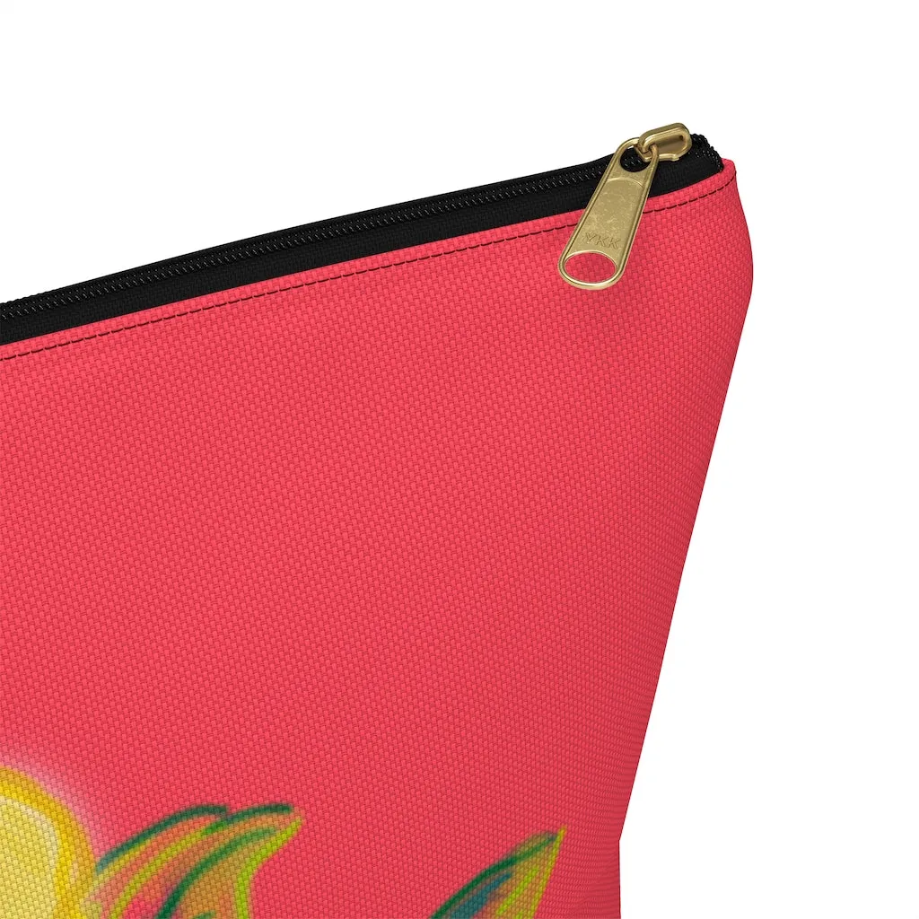 T-Bottom Accessory Bag:  Electric Yellow Hibiscus - Lipstick