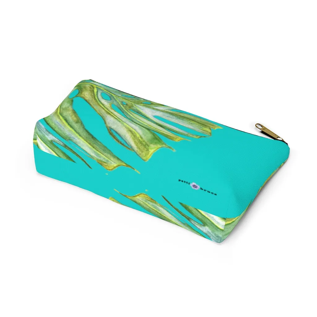 T-Bottom Accessory Bag: Monstera  Leaf - Lanikai Blue