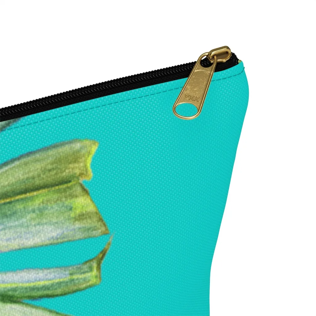 T-Bottom Accessory Bag: Monstera  Leaf - Lanikai Blue