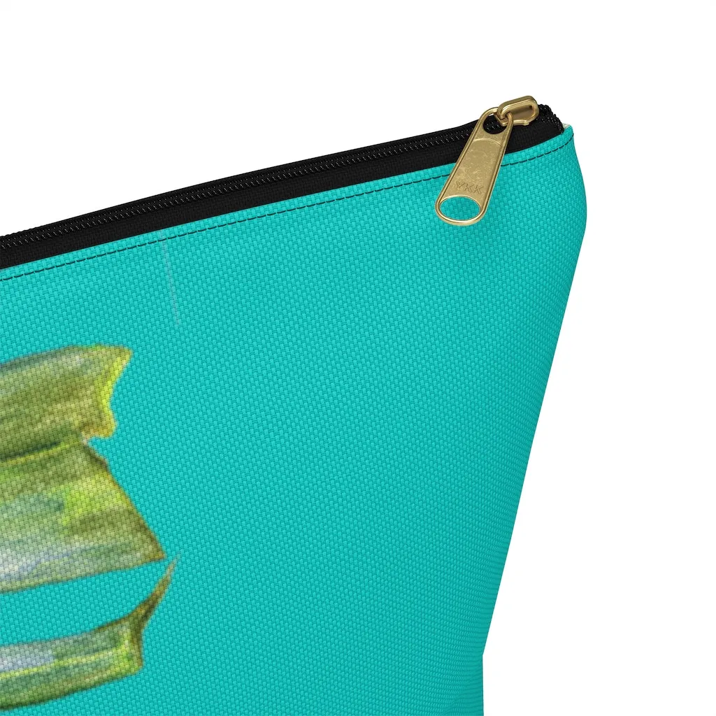T-Bottom Accessory Bag: Monstera  Leaf - Lanikai Blue