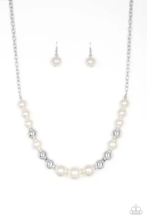 Take Note - White Necklace