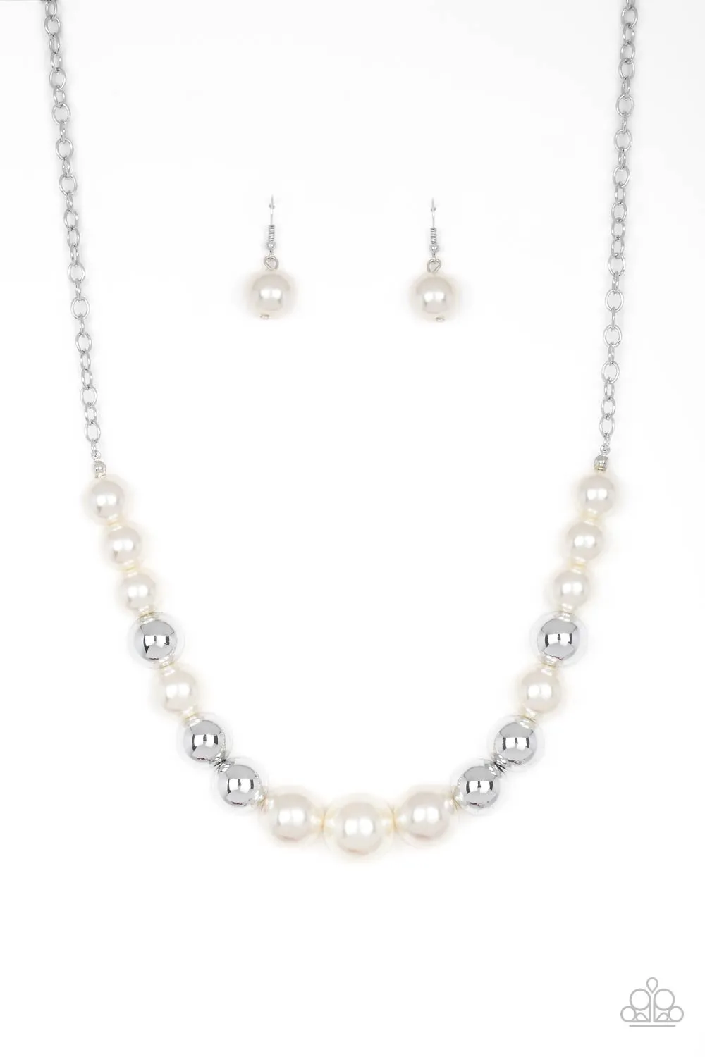 Take Note - White Necklace