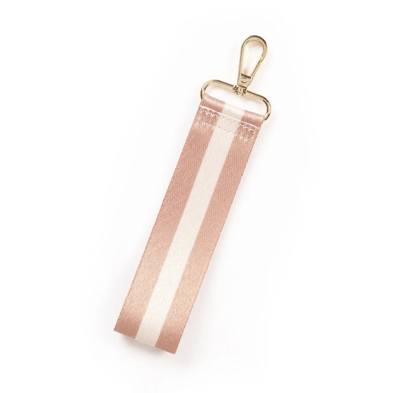 Tan Stipe Wristlet Strap