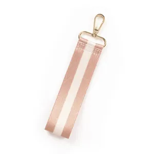 Tan Stipe Wristlet Strap