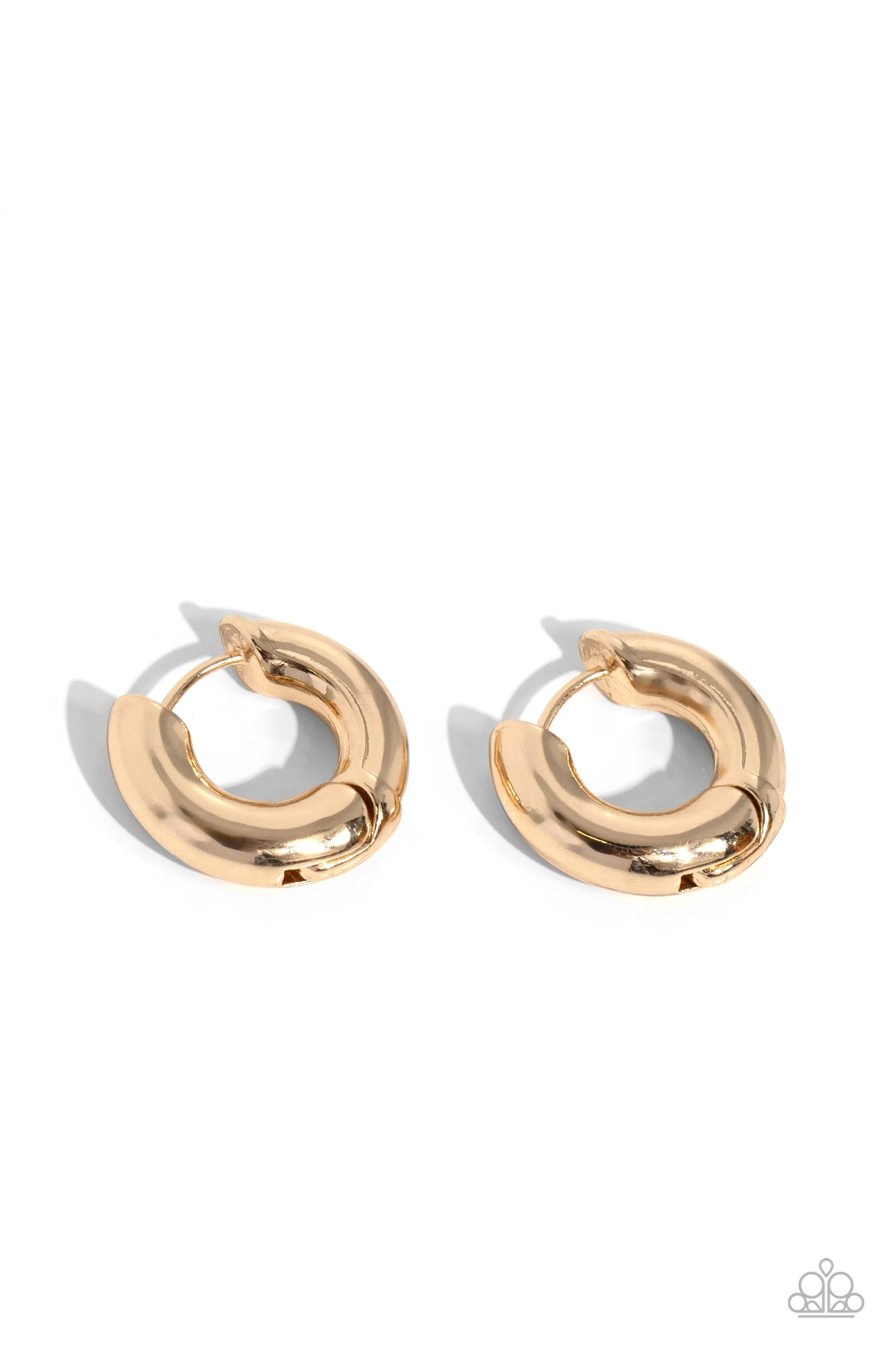 Textured Theme - Gold Hoop Earring