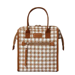 the LUNCH BAG quilted Brown Gingham