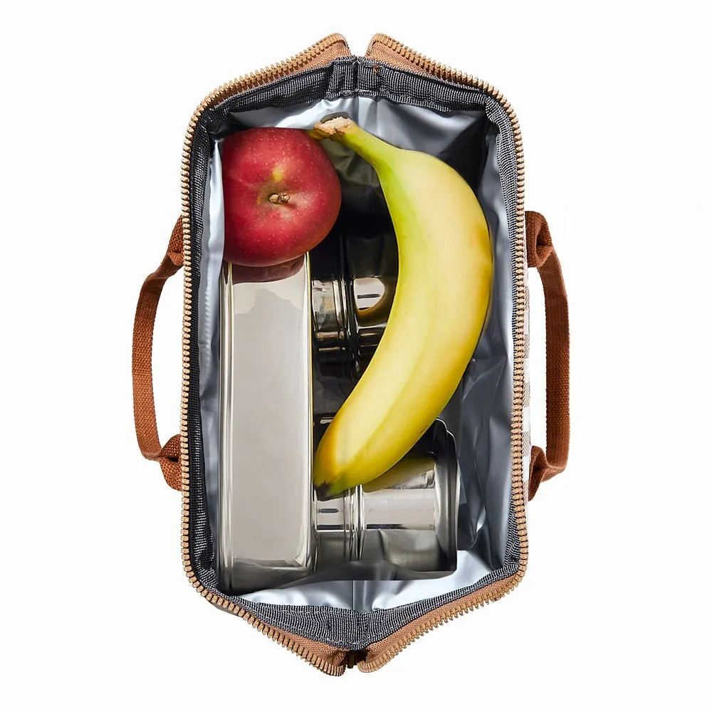 the LUNCH BAG quilted Brown Gingham