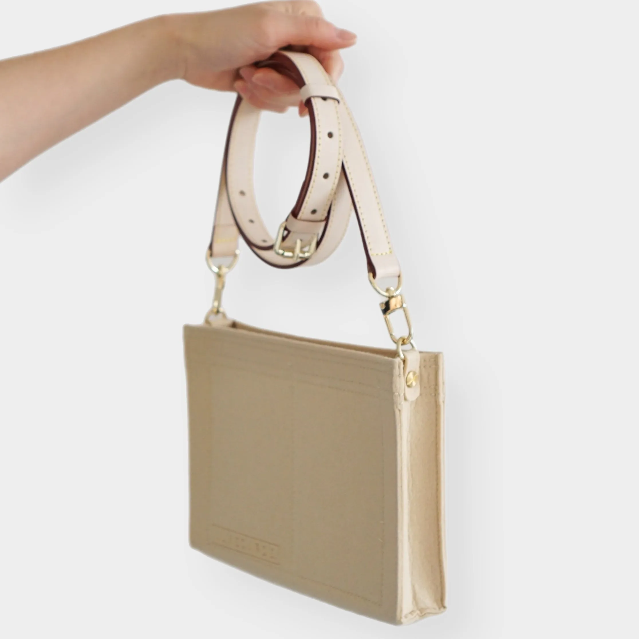 Toiletry Pouch 26 Crossbody Conversion Kit with Bag Organizer Insert and Leather Strap