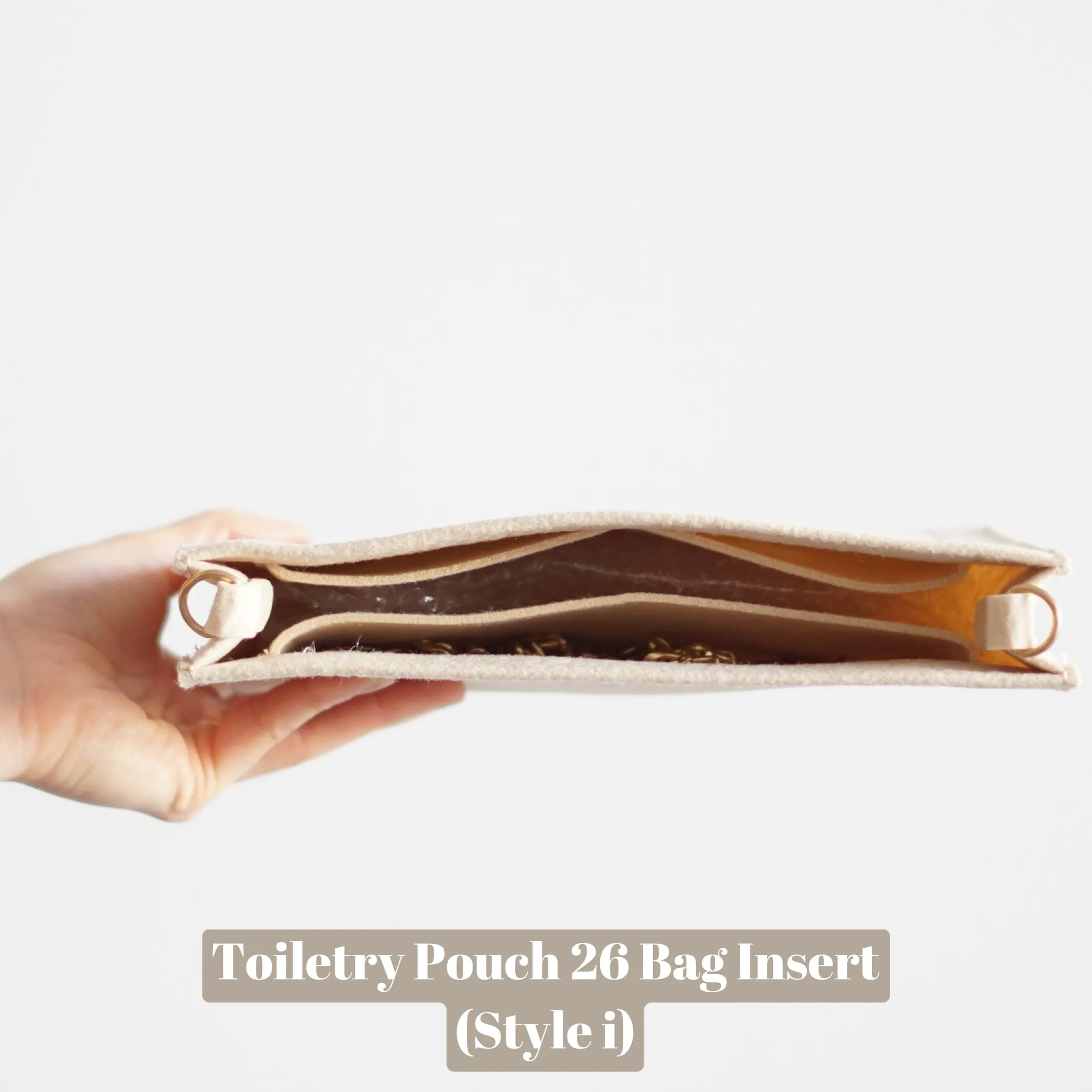 Toiletry Pouch 26 Crossbody Conversion Kit with Bag Organizer Insert and Leather Strap