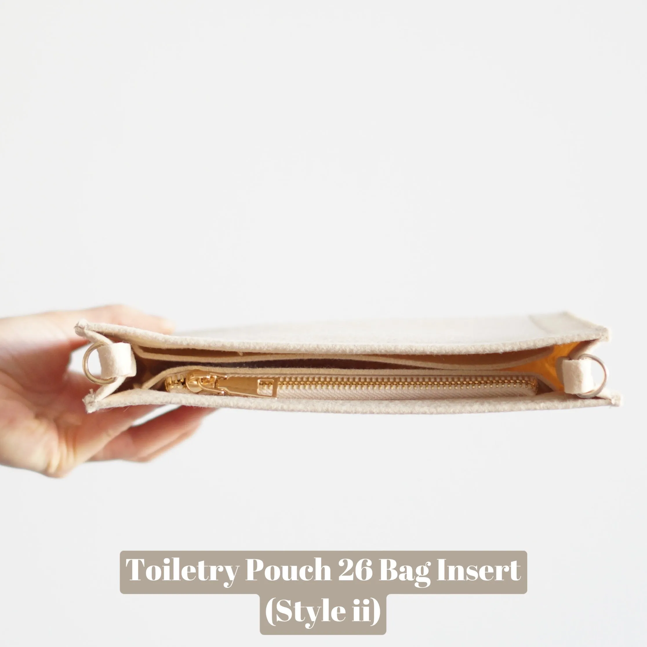 Toiletry Pouch 26 Crossbody Conversion Kit with Bag Organizer Insert and Leather Strap