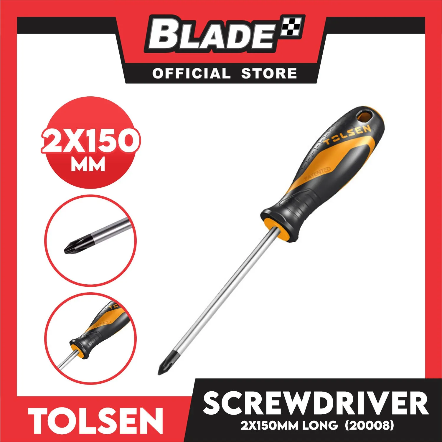 Tolsen Screwdriver PH2x150MM 20008