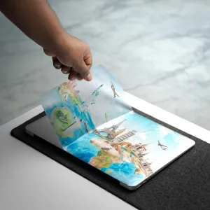 Transparent Travel Around The Globe Laptop Skin