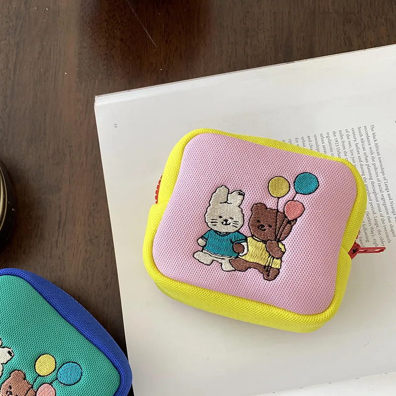 Trendy Cartoon Storage Size Cute Earphone Cosmetic Bags