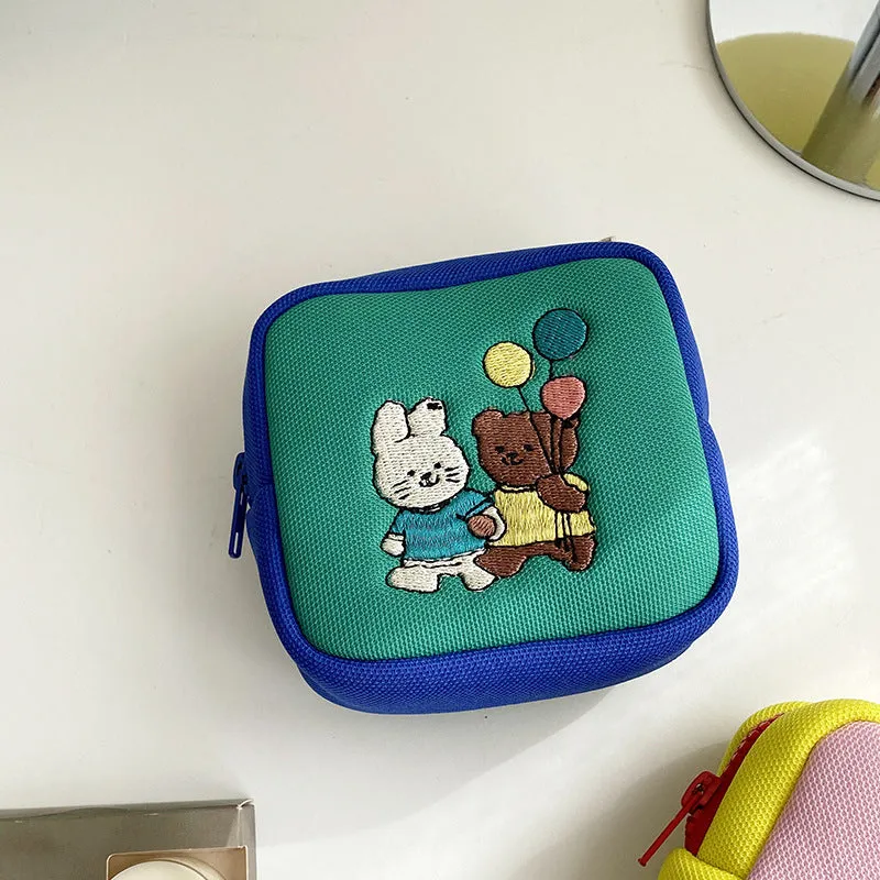 Trendy Cartoon Storage Size Cute Earphone Cosmetic Bags