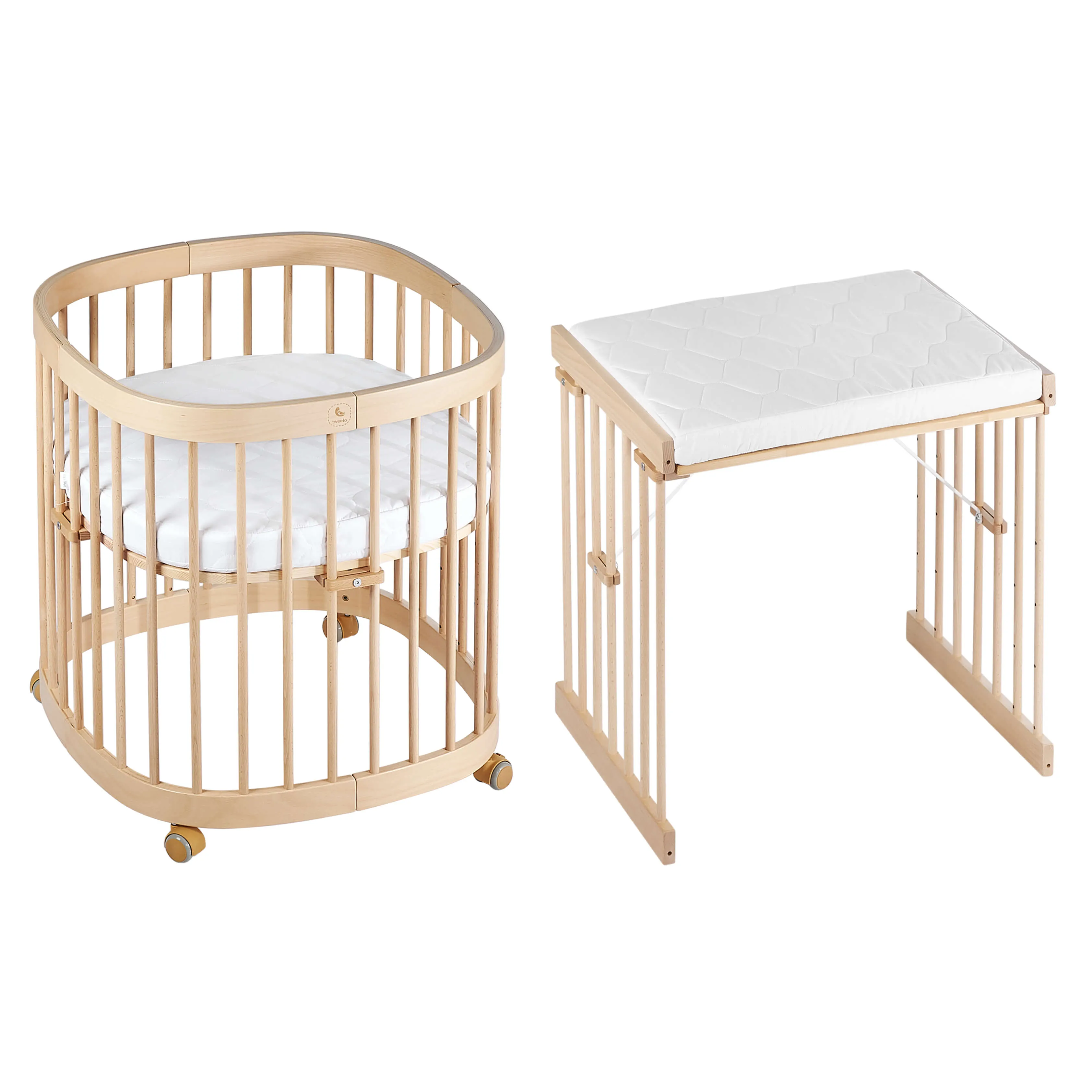 Tweeto 7 in 1 Baby Cot Natural Multifunctional
