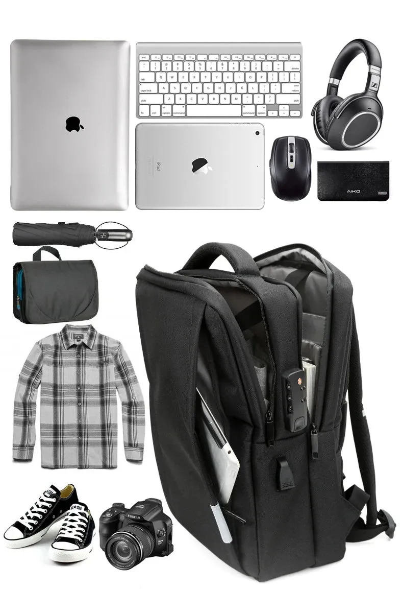 UltimaGuard 15" Laptop Backpack Anti Theft USB Charging