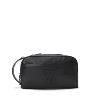 Unisex 3Way Zipper Pouch Bag - Black