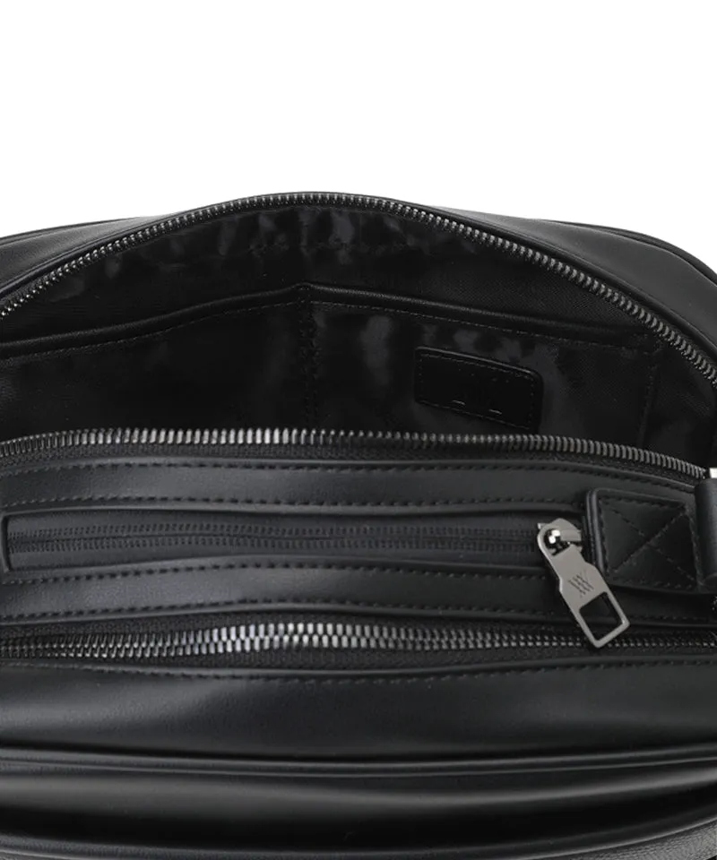 Unisex 3Way Zipper Pouch Bag - Black
