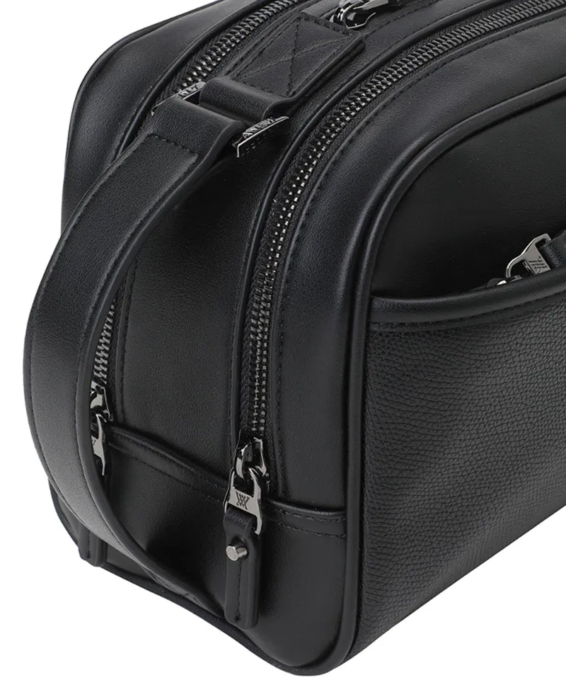 Unisex 3Way Zipper Pouch Bag - Black