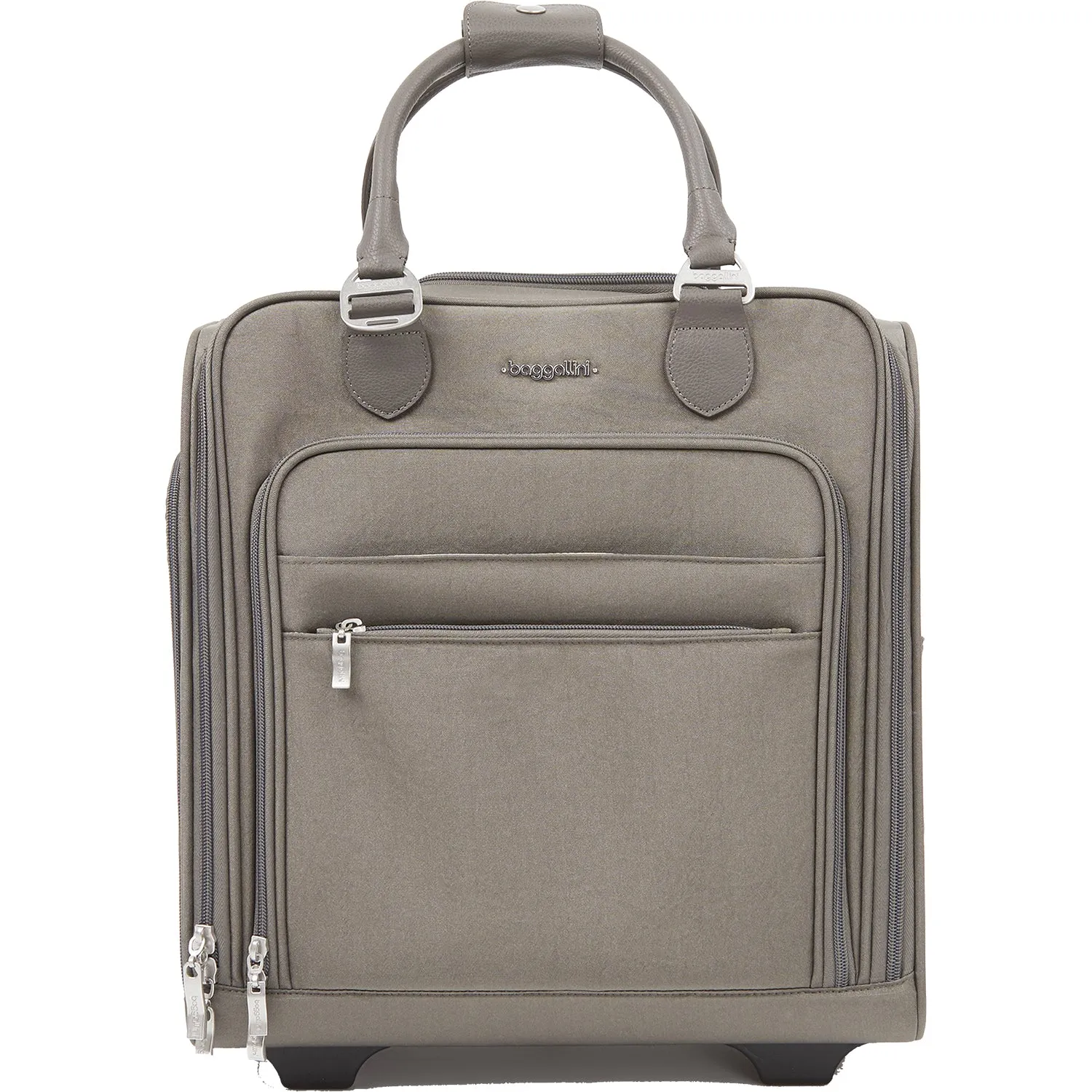 Unisex Baggallini 2 Wheel Underseat Carry On Sterling Shimmer Nylon
