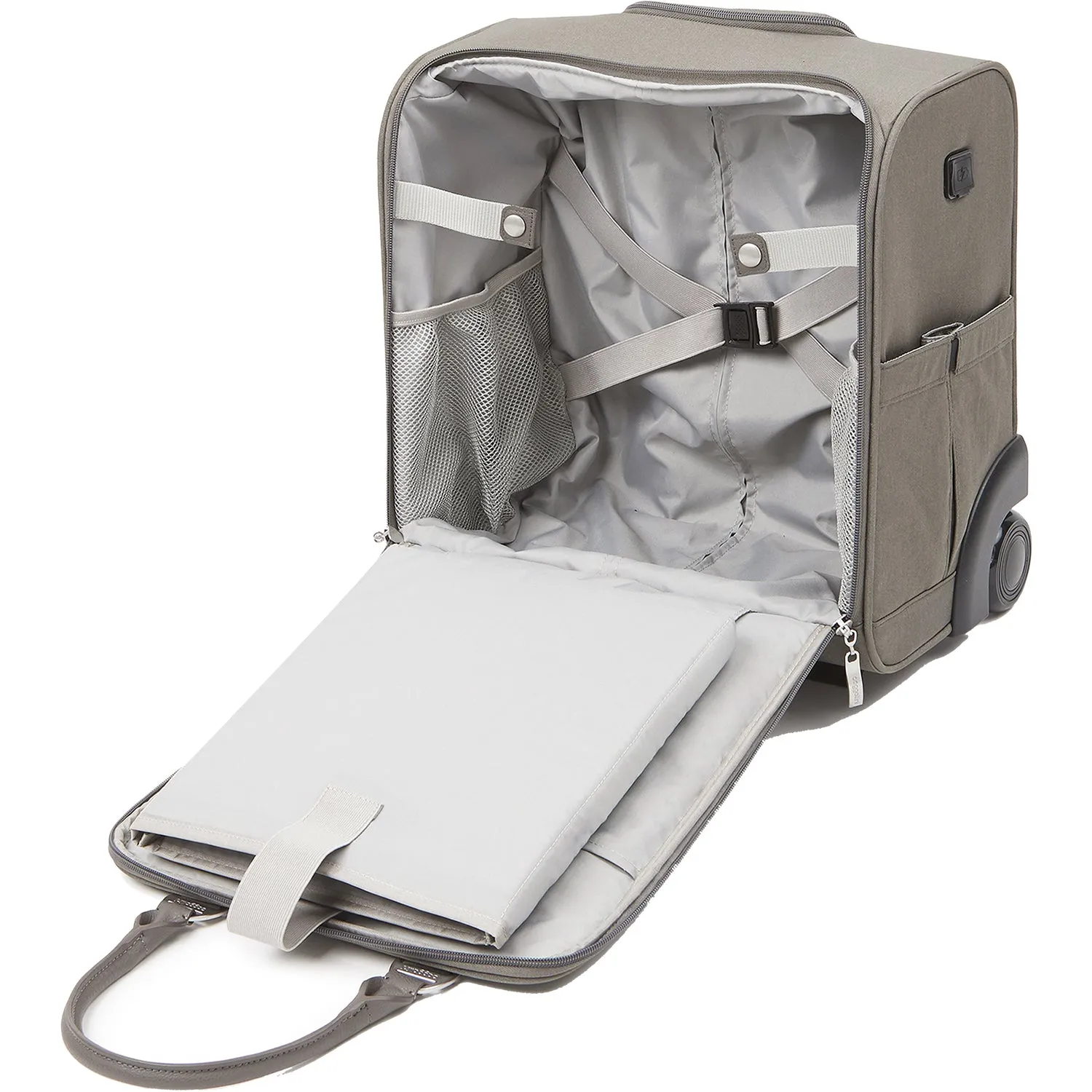 Unisex Baggallini 2 Wheel Underseat Carry On Sterling Shimmer Nylon