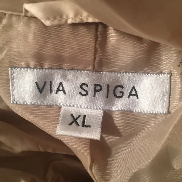 Via Spiga Zigzag Quilted Detachable Hood Jacket Size XL