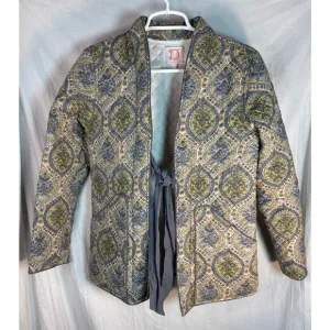 Victoria Dunn Size L Quilted Jacket Pattern Mandarin Collar Pockets Cotton