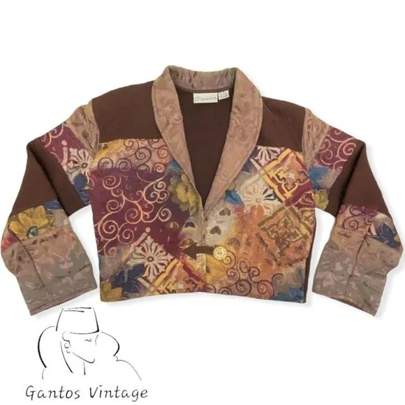 Vintage Gantos Quilted Bolero Jacket