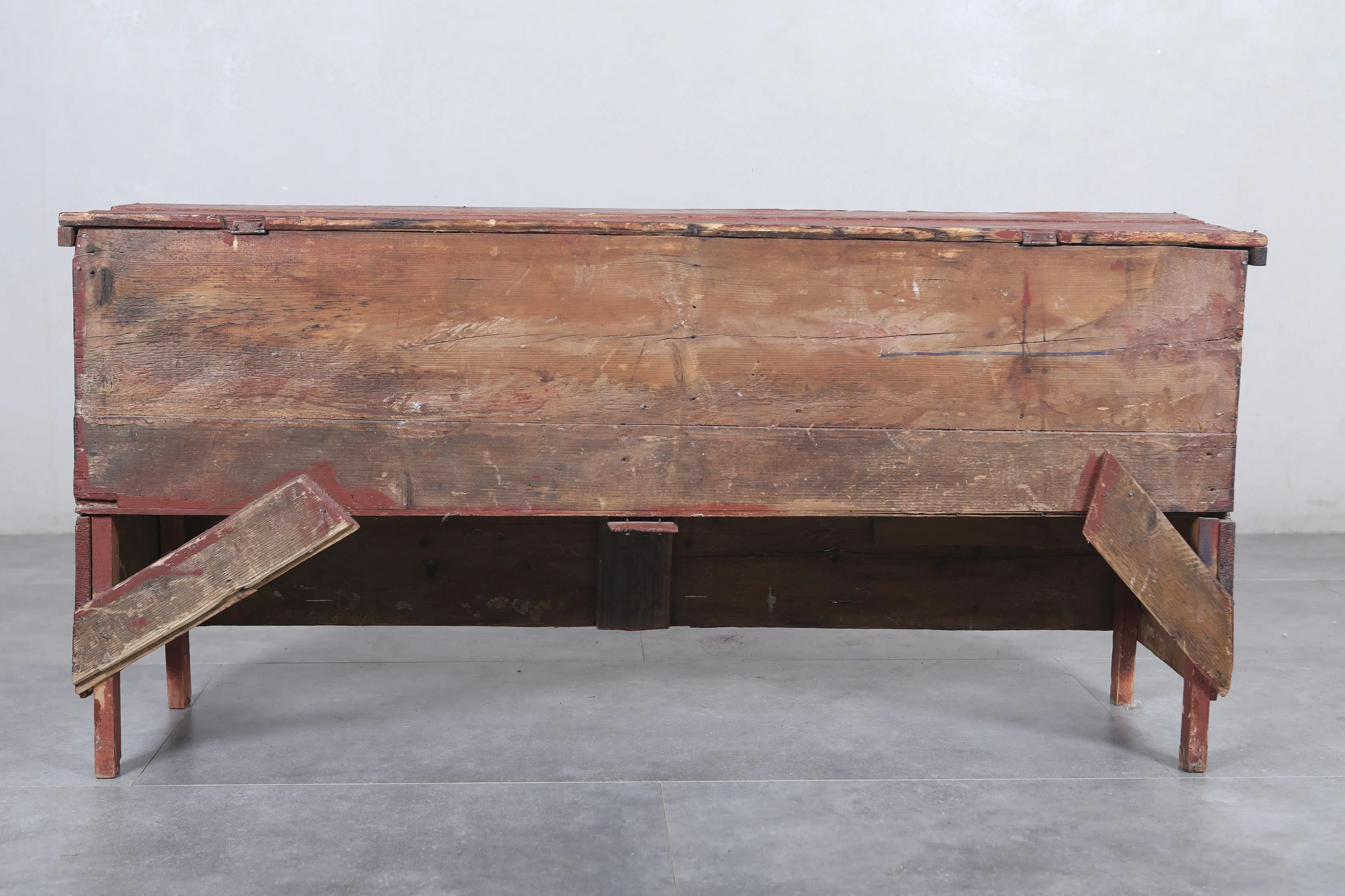 Vintage Moroccan chest  H 25.5  inches x W 53.5 inches x D 15.3 inches