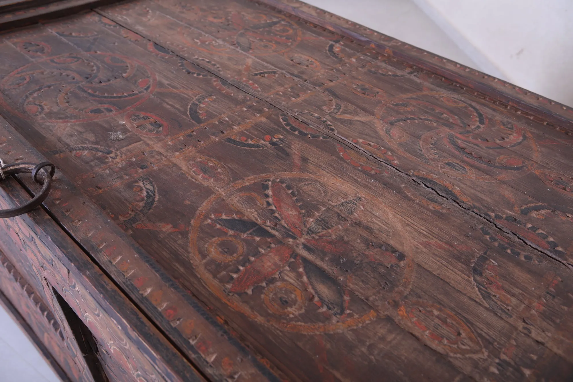 Vintage Moroccan chest H 2.8 FT x W 6.5 FT x D 2.6 FT