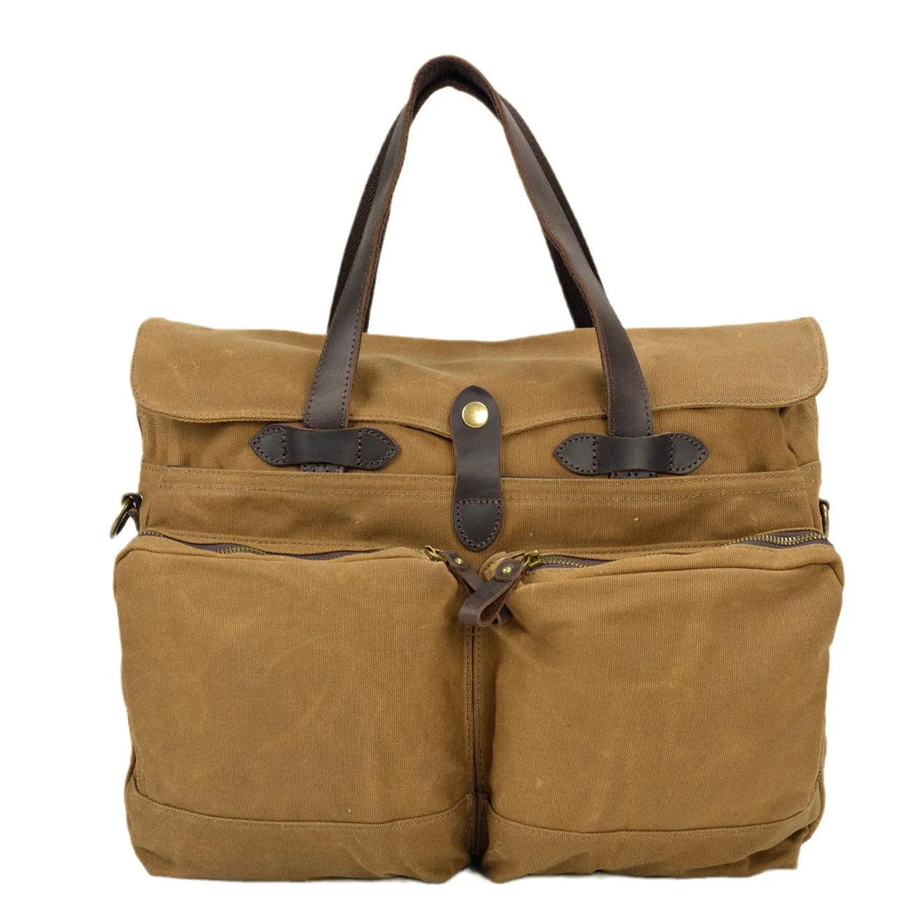 Waxed Canvas Briefcase for 15.6 inch Laptop