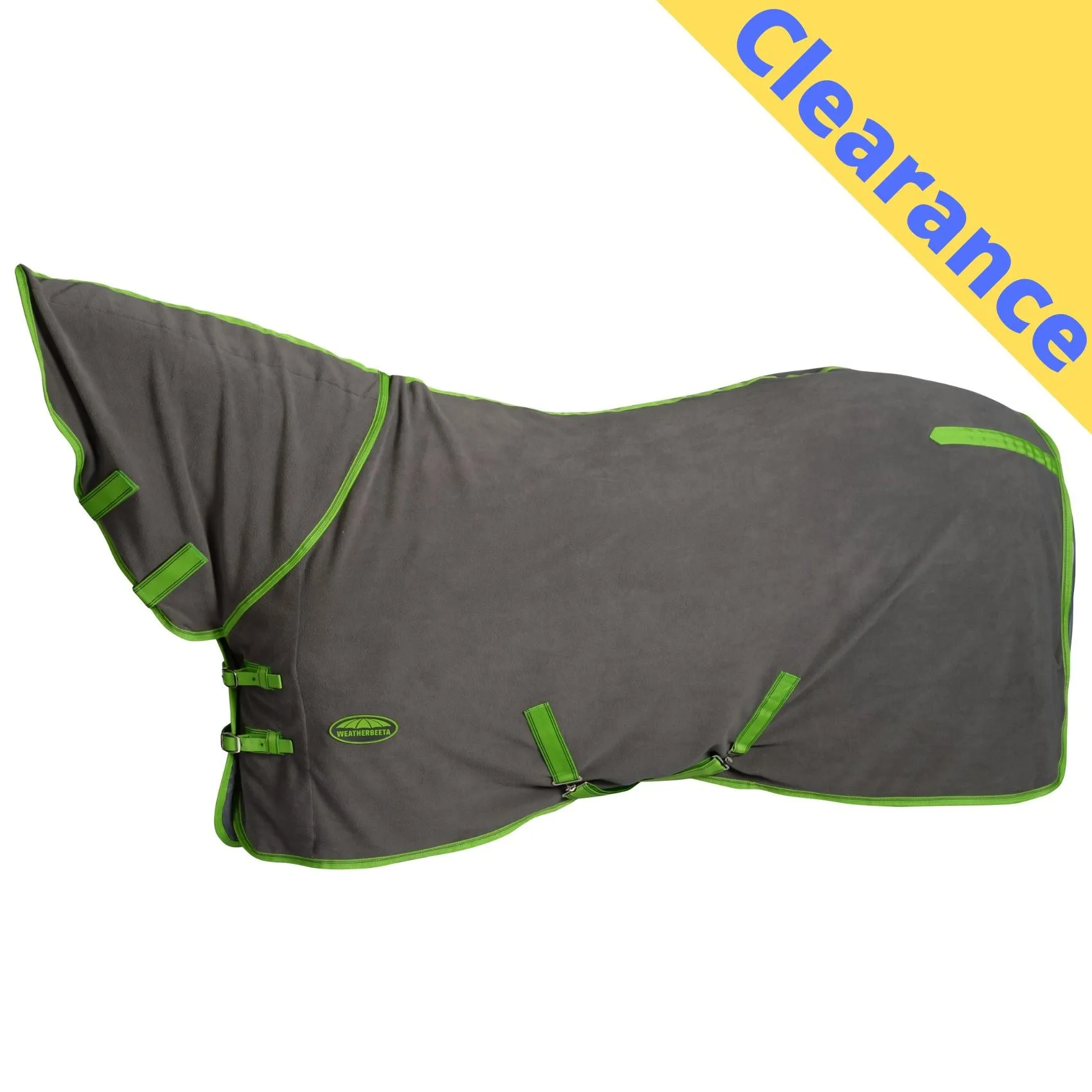 Weatherbeeta Fleece Combo Cooler Grey/Lime