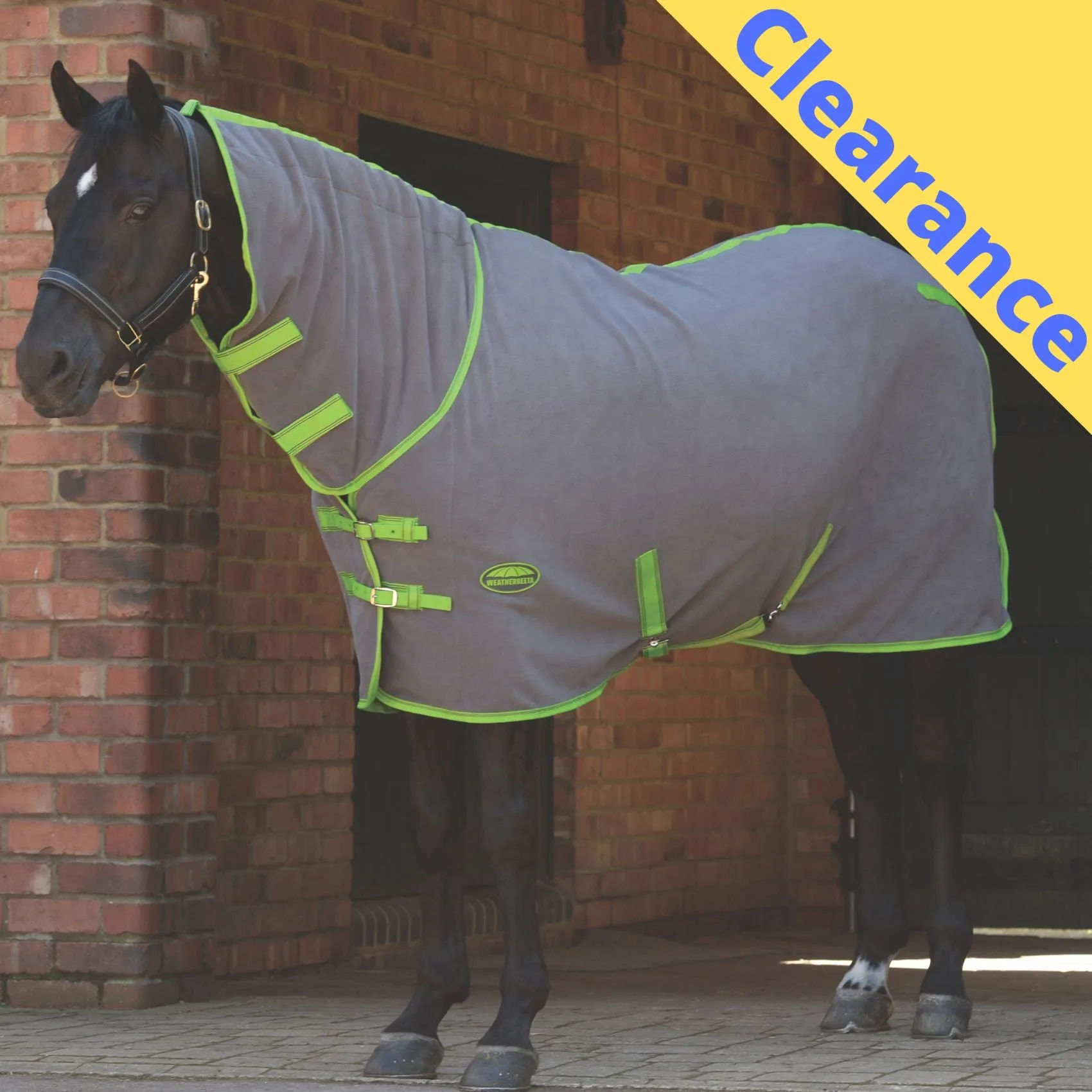 Weatherbeeta Fleece Combo Cooler Grey/Lime