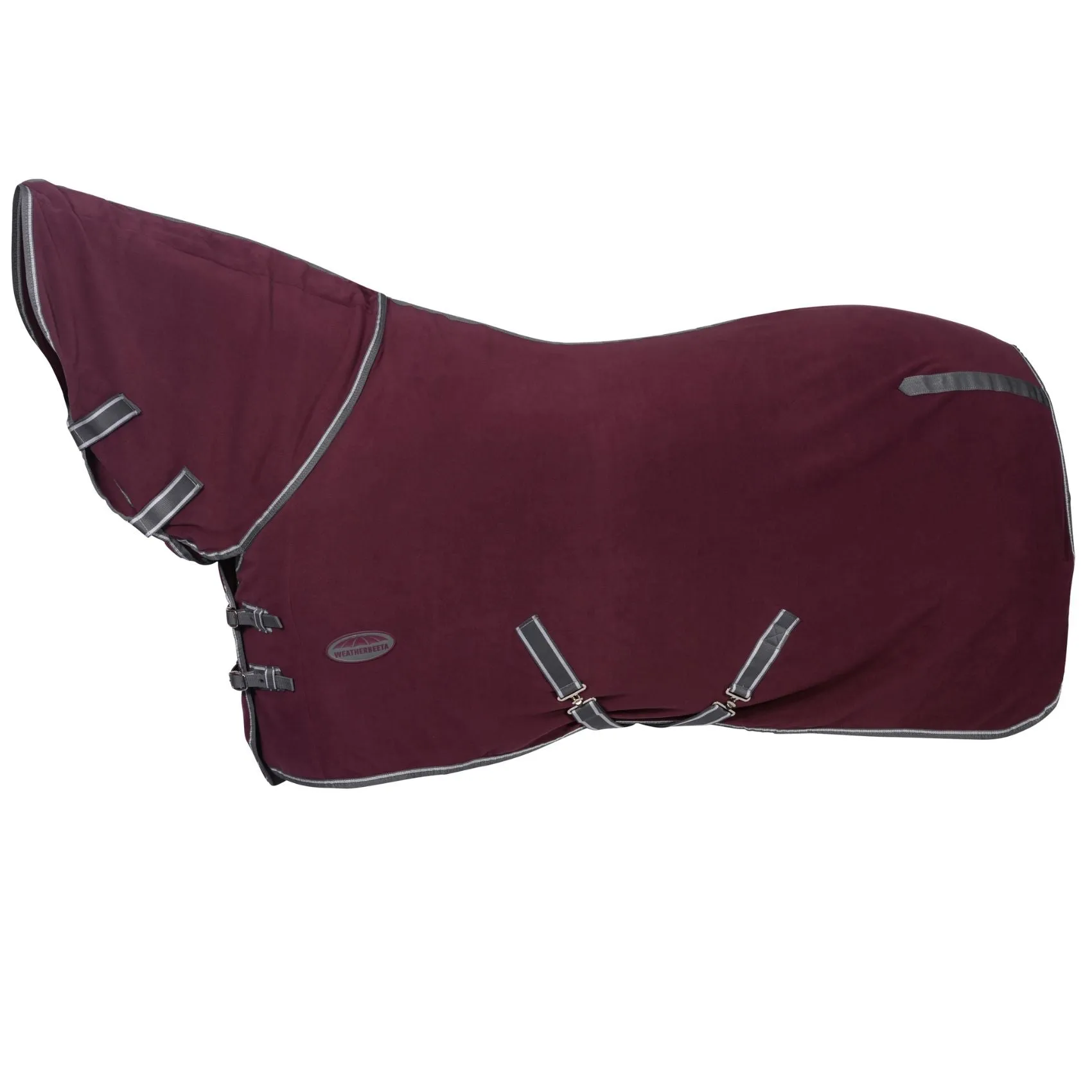 Weatherbeeta Fleece Combo Cooler Maroon/Grey/White