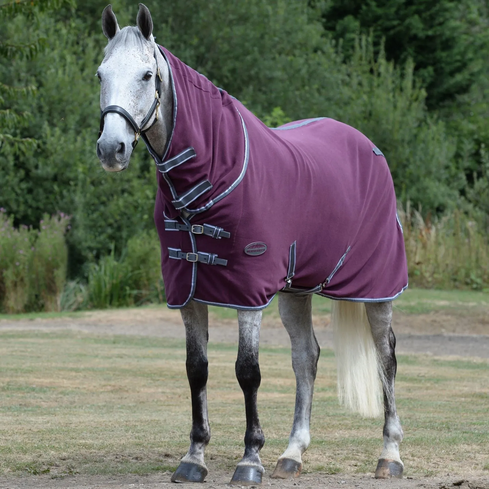 Weatherbeeta Fleece Combo Cooler Maroon/Grey/White