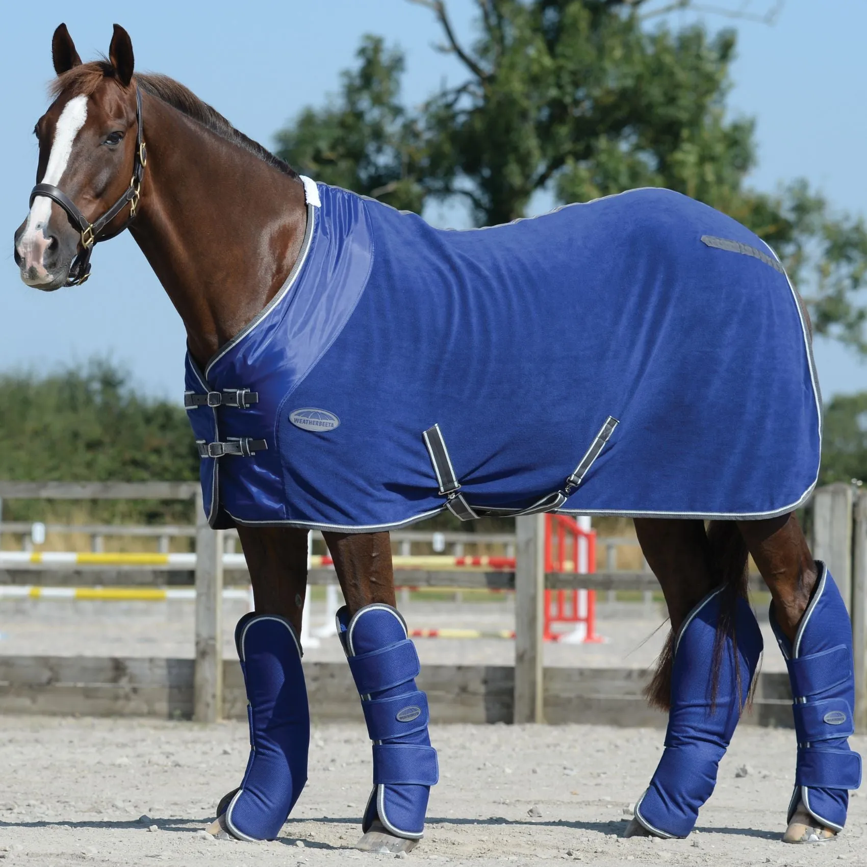 Weatherbeeta Fleece Cooler Dark Blue/Grey/White