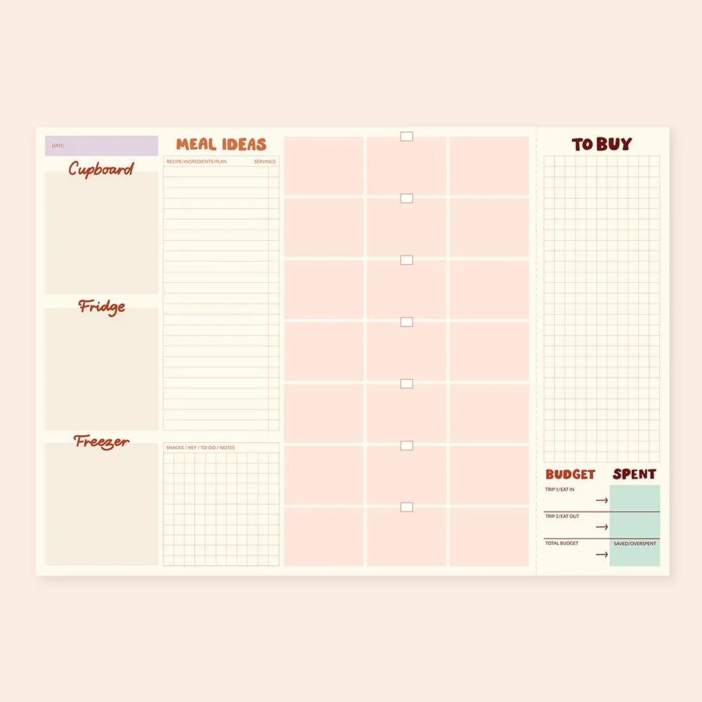 Weekly Meal Desk / Fridge Planner