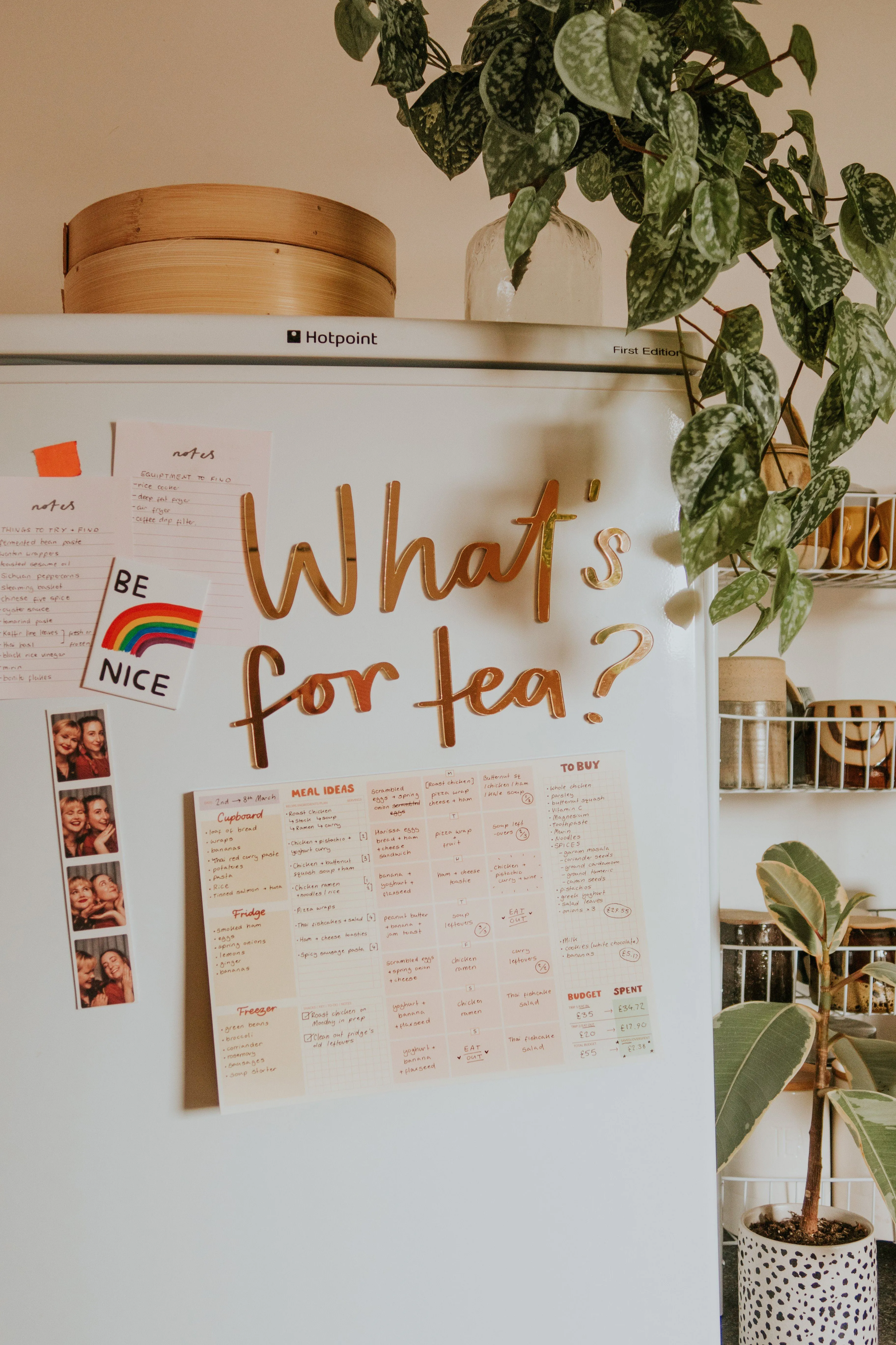 Weekly Meal Desk / Fridge Planner