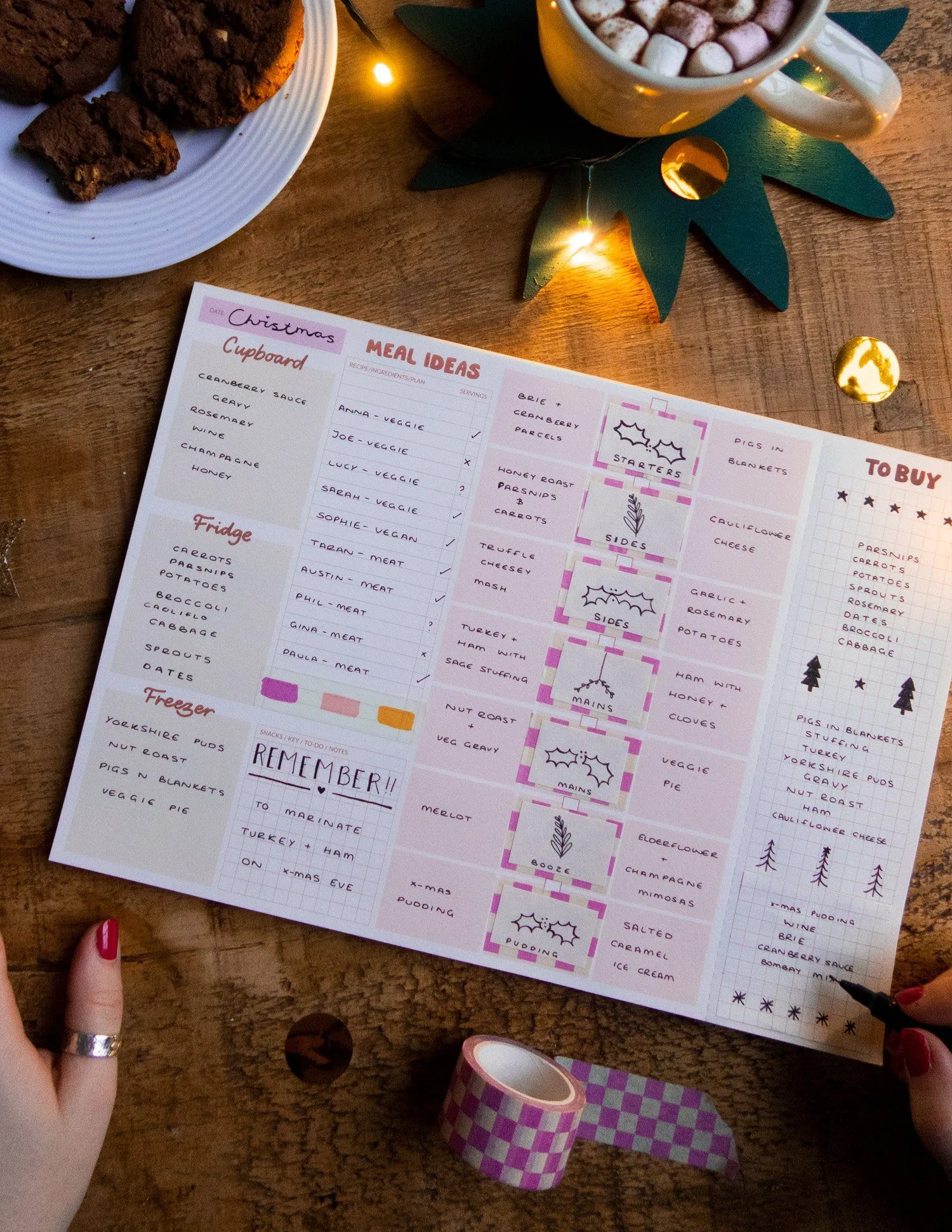 Weekly Meal Desk / Fridge Planner