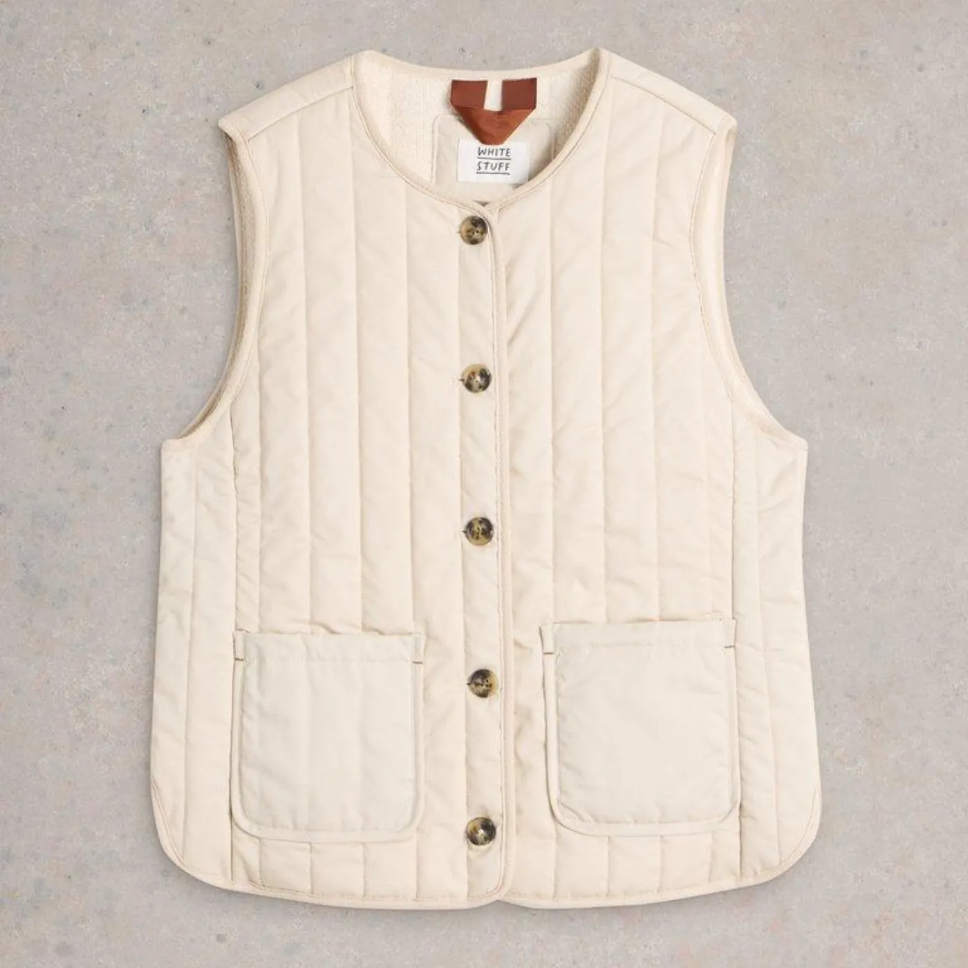 White Emma Quilted Gilet