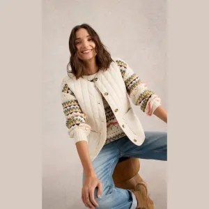 White Emma Quilted Gilet