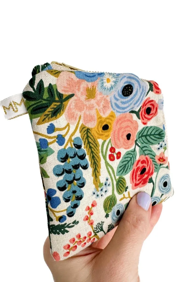 Wildwood Blue Canvas Mini Travel Pouch