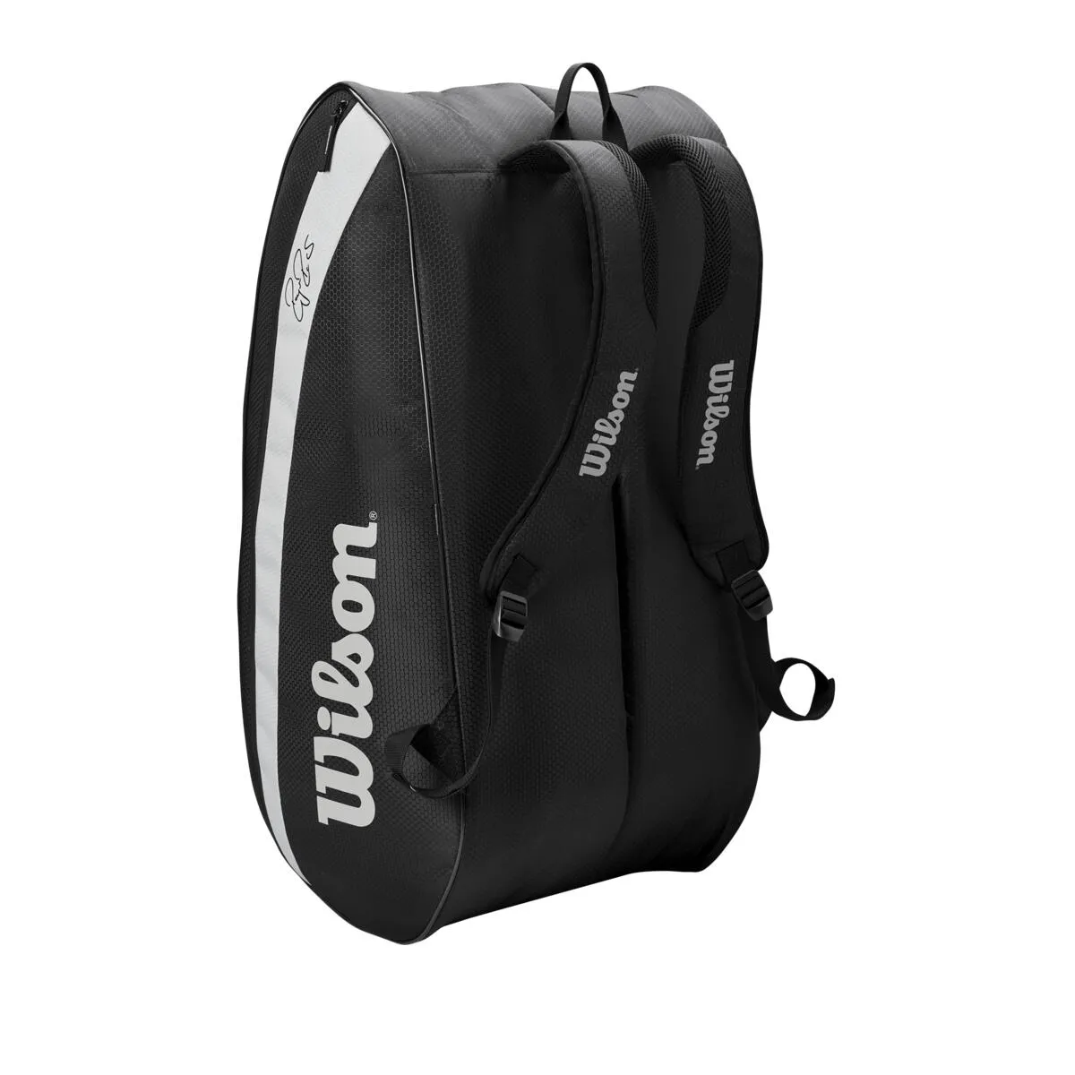 Wilson RF Team Federer 12 Pack Racquet Bag (Black/White)