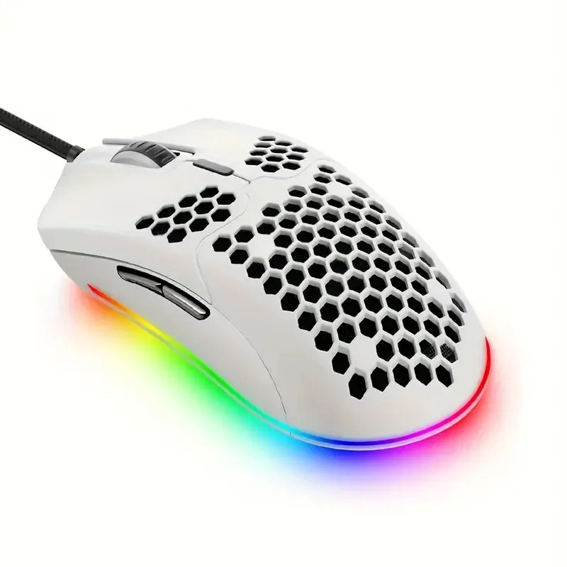 Wired Lightweight Gaming Mouse 69g Ultralight Honeycomb Shell RGB Chroma Backlit