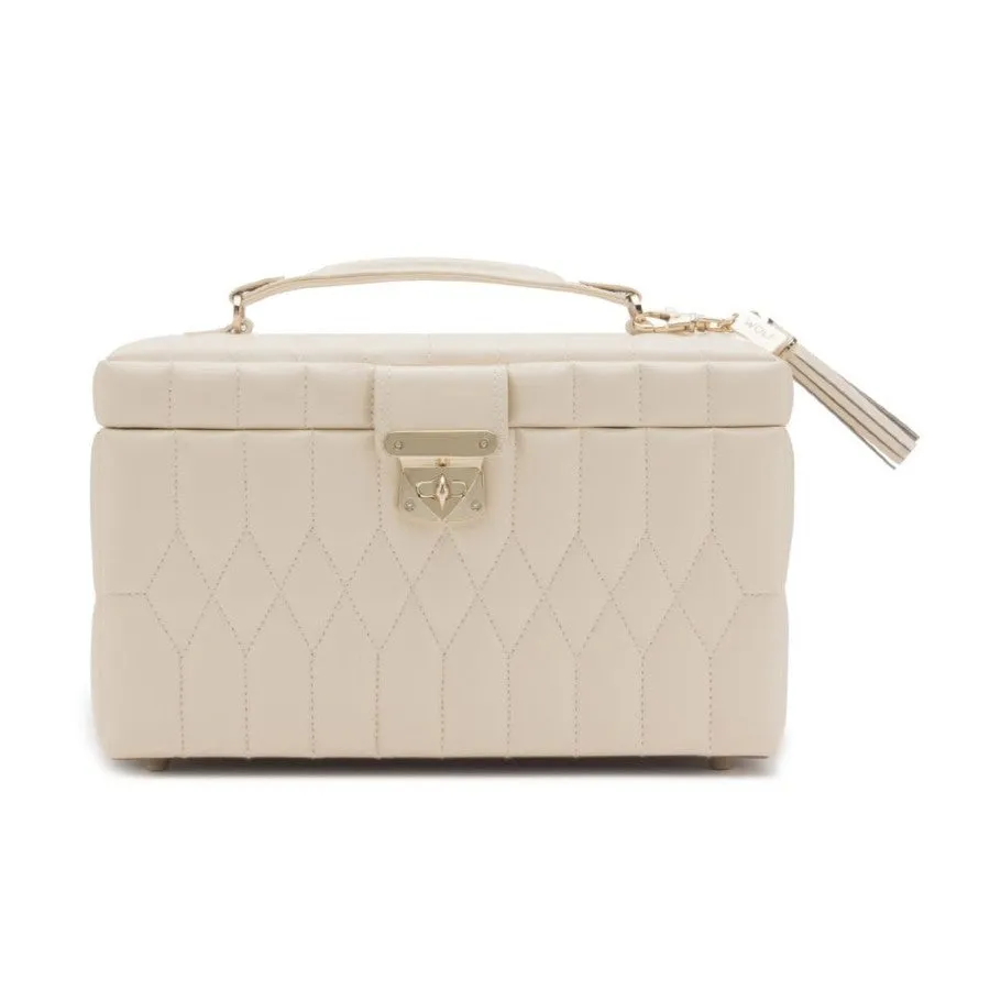 WOLF Caroline Medium Jewelry Case in Ivory