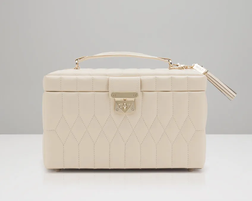 WOLF Caroline Medium Jewelry Case - Ivory