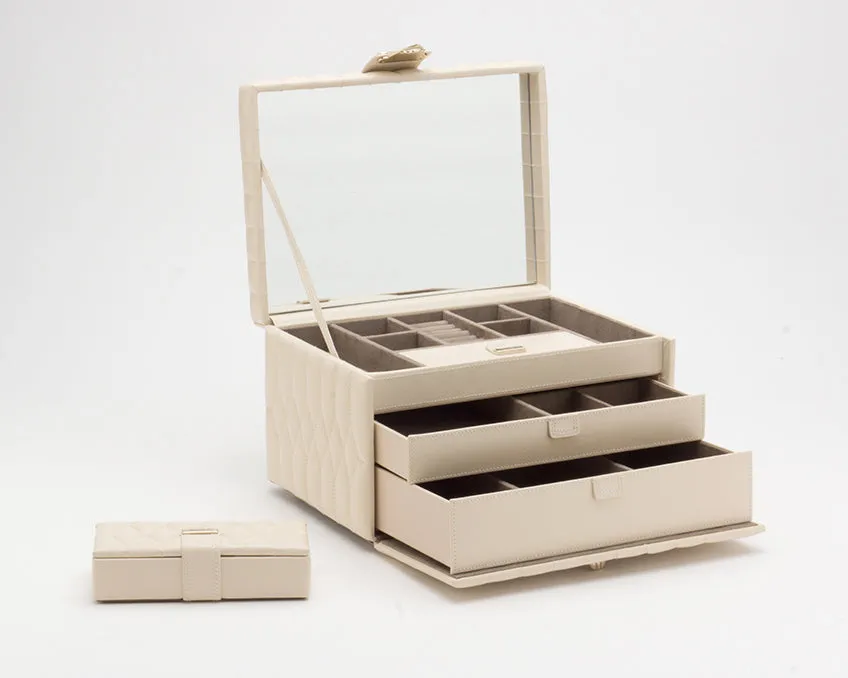 WOLF Caroline Medium Jewelry Case - Ivory