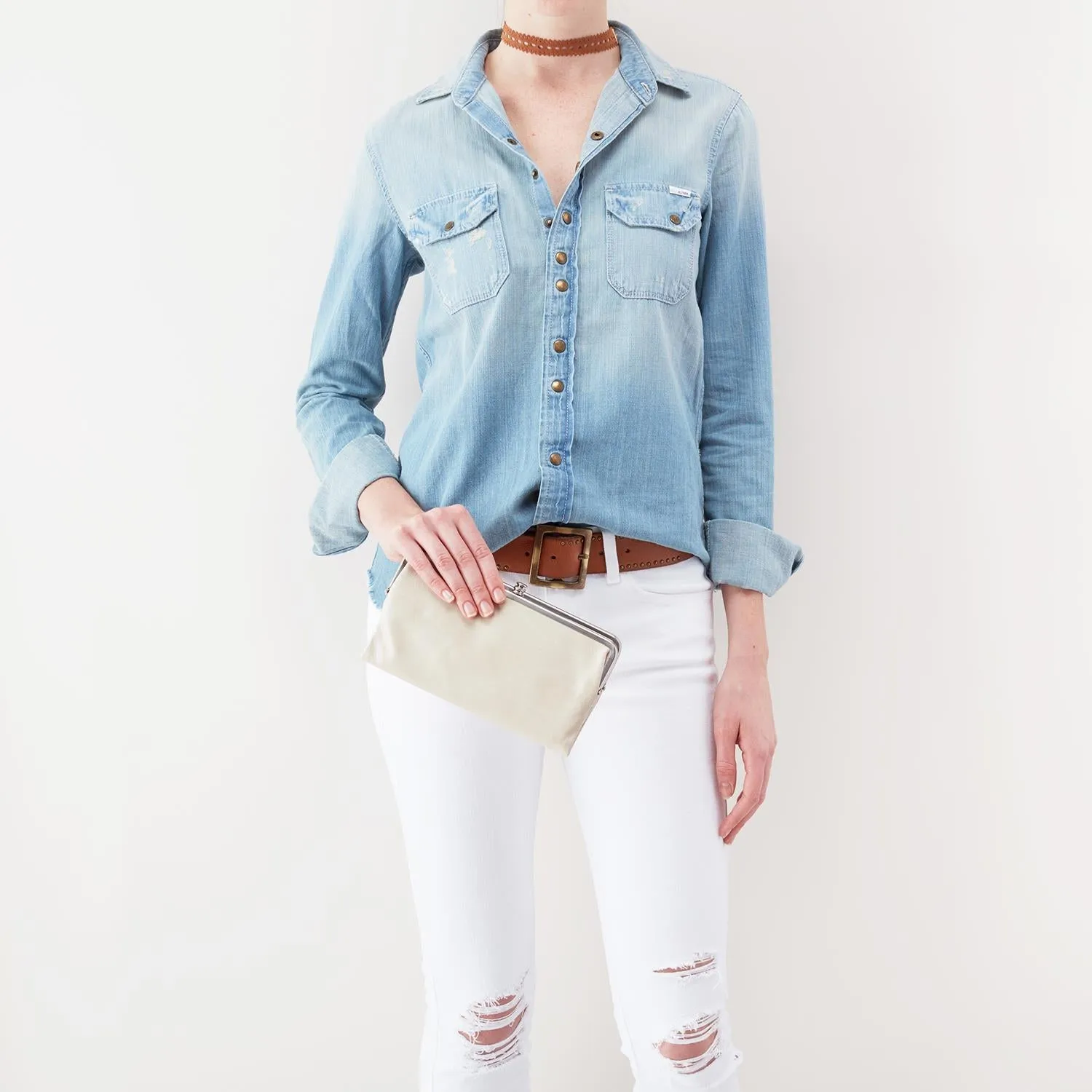 Women's Hobo Lauren Linen Vintage Leather