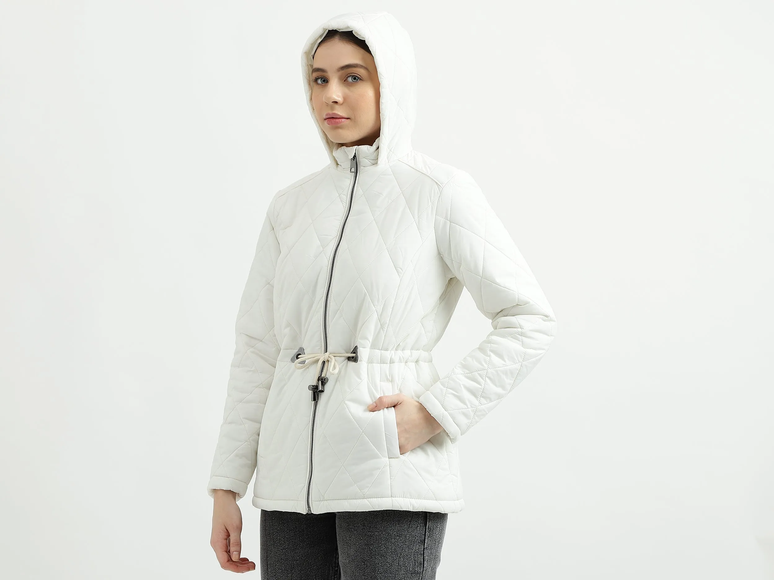 Women's Long Sleeves Quilted Sherling Jacket